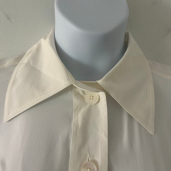 Madewell Women's 100% Silk Button Utility Pocket Shirt Blouse L Large New Flaw - Picture 3 of 13